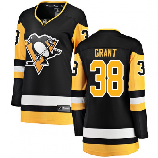 Women's Pittsburgh Penguins #38 Derek Grant Authentic Black Home Fanatics Branded Breakaway NHL Jersey - Ujersey