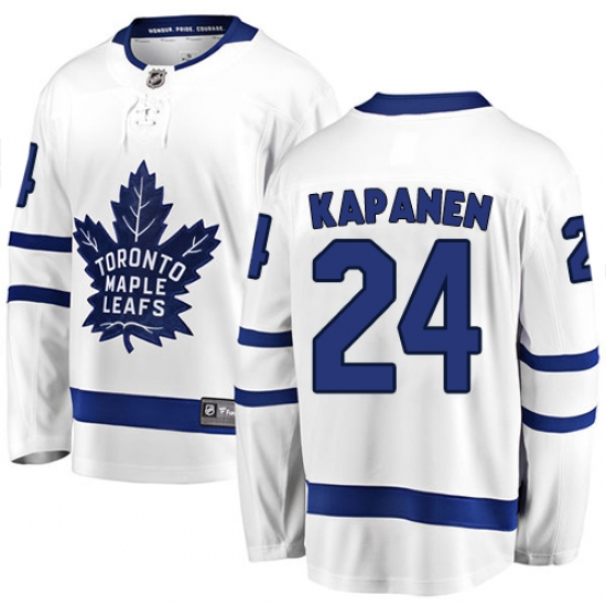 Youth Toronto Maple Leafs #24 Kasperi Kapanen Fanatics Branded White Away Breakaway NHL Jersey - Ujersey