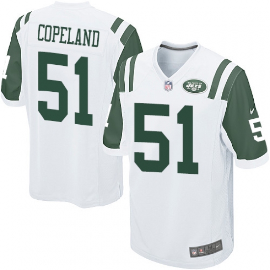 Men's Nike New York Jets #51 Brandon Copeland Game White NFL Jersey - Ujersey