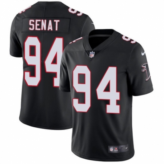 Men's Nike Atlanta Falcons #94 Deadrin Senat Black Alternate Vapor Untouchable Limited Player NFL Jersey - Ujersey