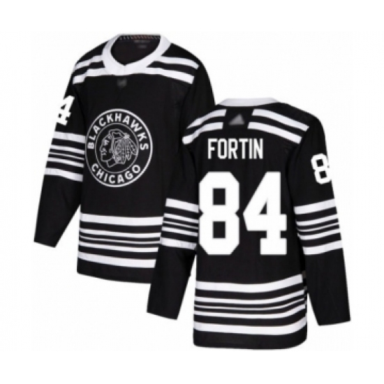 Men's Chicago Blackhawks #84 Alexandre Fortin Authentic Black Alternate Hockey Jersey - Ujersey