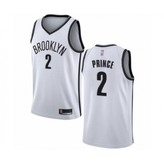Men's Brooklyn Nets #2 Taurean Prince Authentic White Basketball Jersey - Association Edition - Ujersey