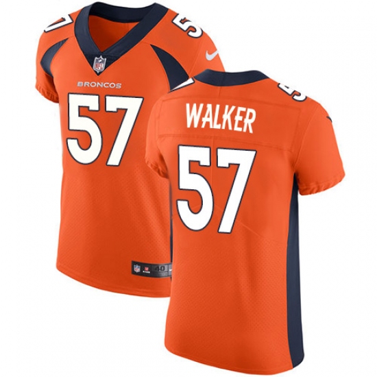 Men's Nike Denver Broncos #57 Demarcus Walker Orange Team Color Vapor Untouchable Elite Player NFL Jersey - Ujersey
