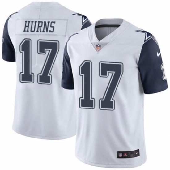 Men's Nike Dallas Cowboys #17 Allen Hurns Limited White Rush Vapor Untouchable NFL Jersey - Ujersey