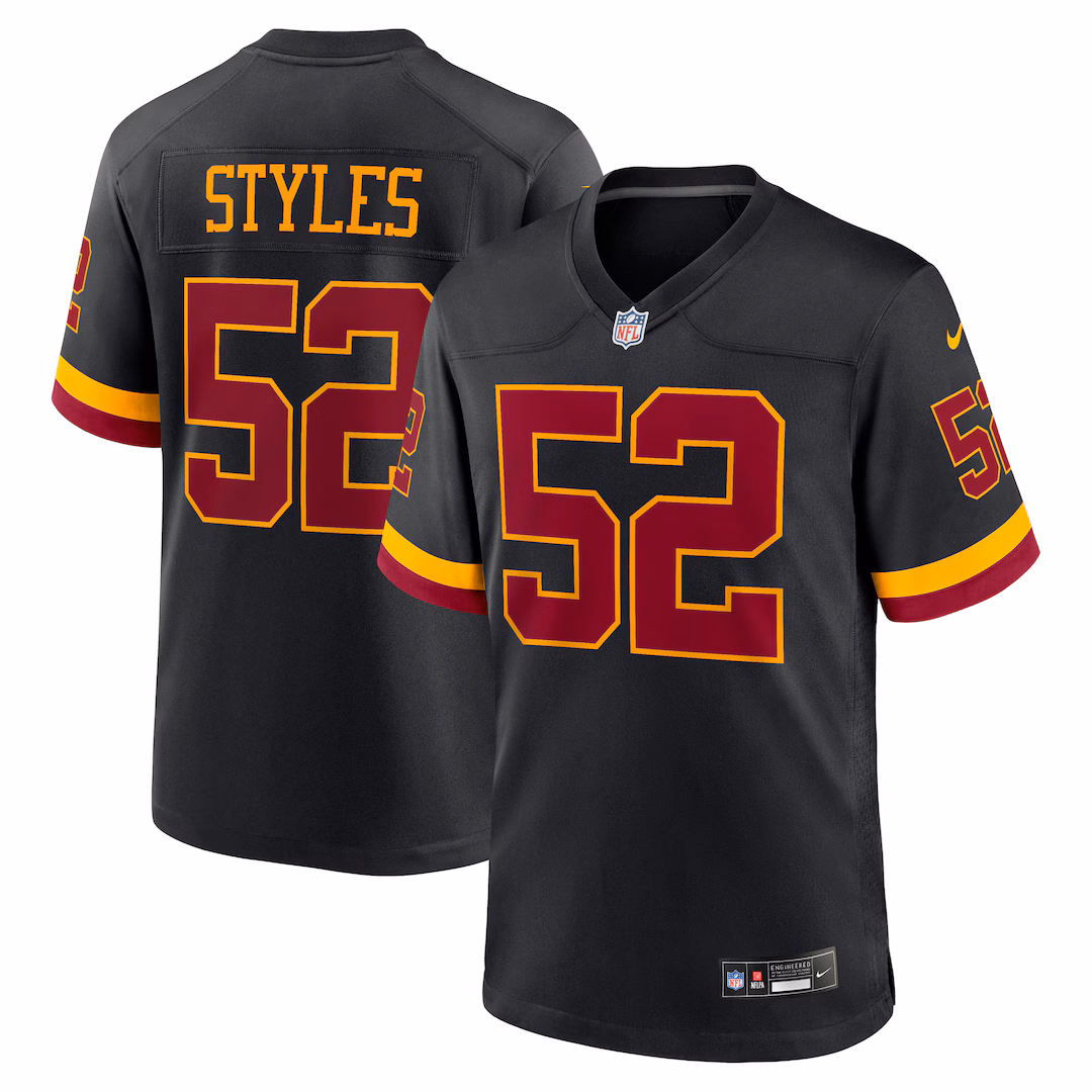 Men's Washington Commanders Sonny Styles Nike Black Game Player Jersey - Ujersey