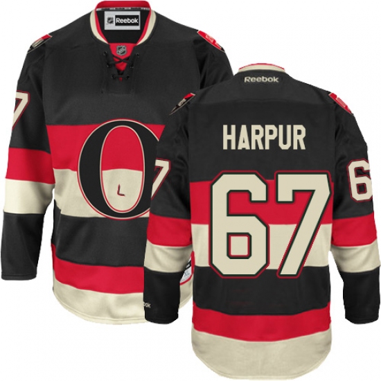 Men's Reebok Ottawa Senators #67 Ben Harpur Authentic Black Third NHL Jersey - Ujersey