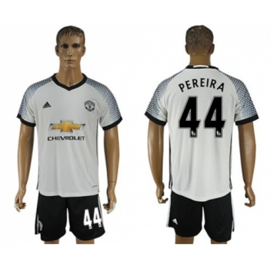 Manchester United #44 Pereira White Soccer Club Jersey