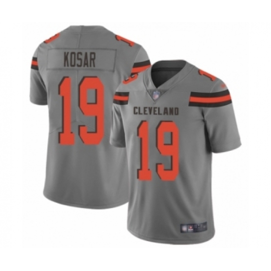 Youth Cleveland Browns #19 Bernie Kosar Limited Gray Inverted Legend Football Jersey - Ujersey