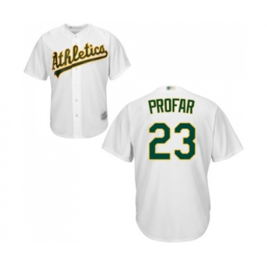 Youth Oakland Athletics #23 Jurickson Profar Replica White Home Cool Base Baseball Jersey - Ujersey
