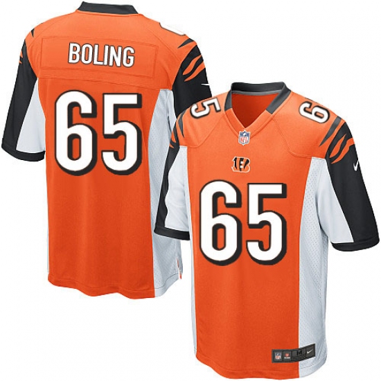 Men's Nike Cincinnati Bengals #65 Clint Boling Game Orange Alternate NFL Jersey - Ujersey