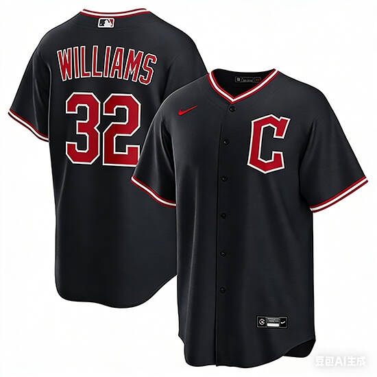 Men's Cleveland Guardians #32 Gavin Williams Navy 2025 Alternate Limited Stitched Baseball Jersey - Ujersey