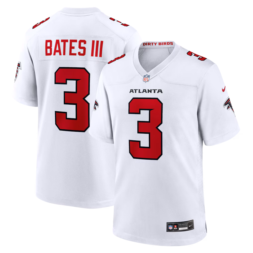 Men's Atlanta Falcons Jessie Bates III Nike White Game Jersey