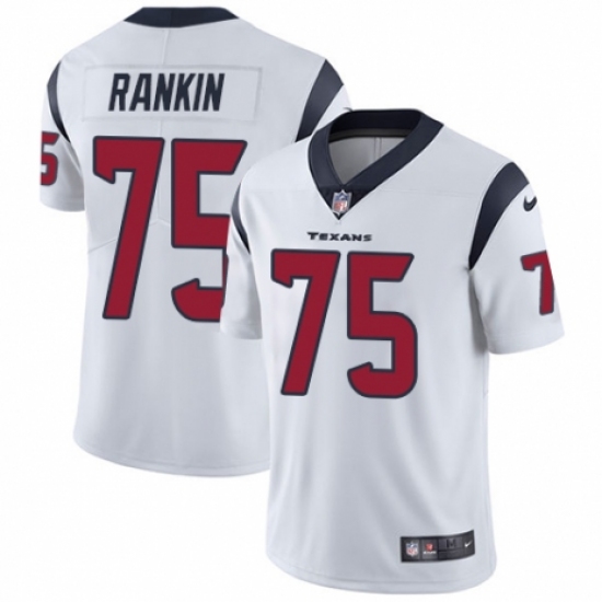 Youth Nike Houston Texans #75 Martinas Rankin White Vapor Untouchable Elite Player NFL Jersey - Ujersey
