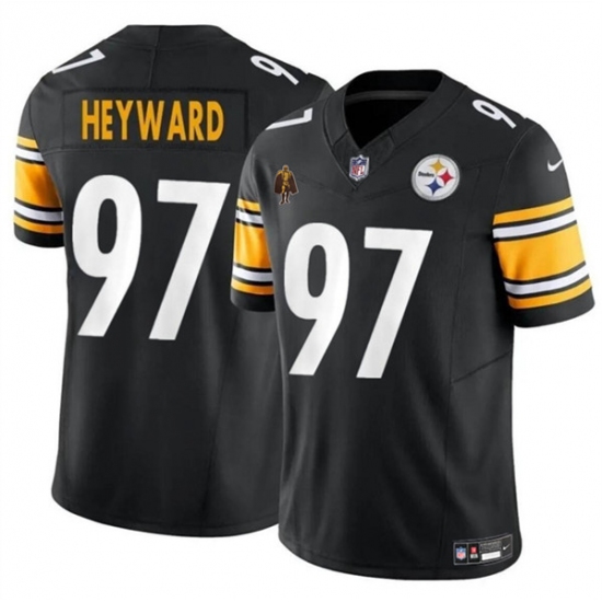 Men's Pittsburgh Steelers #97 Cameron Heyward Black F.U.S.E. With Walter Payton Vapor Limited Football Stitched Jersey - Ujersey