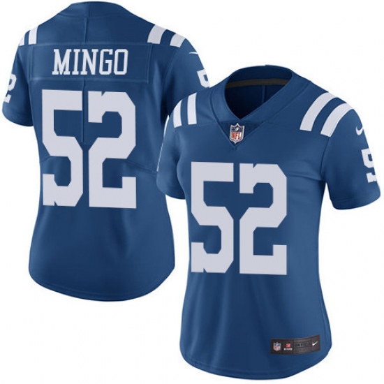 Women's Nike Indianapolis Colts #52 Barkevious Mingo Limited Royal Blue Rush Vapor Untouchable NFL Jersey - Ujersey