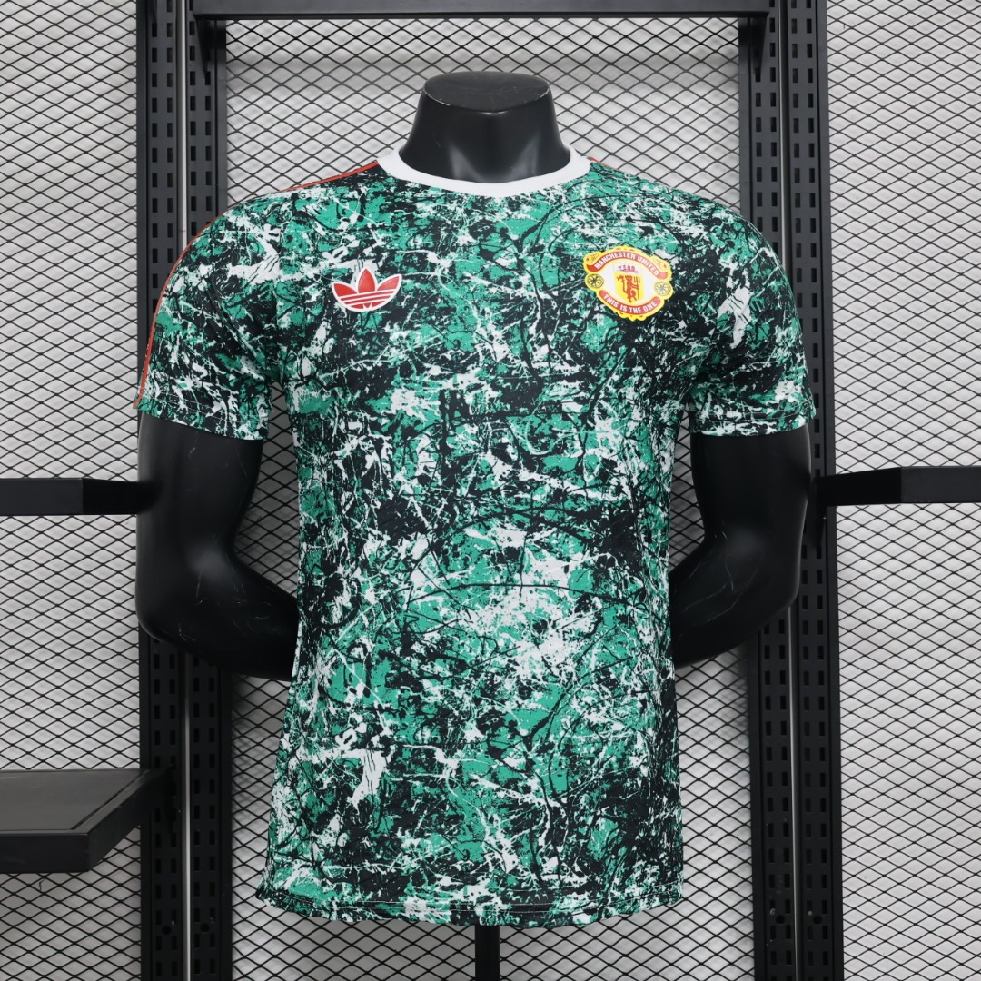 Manchester United x Stone Roses Icon Pre-Match Football Jersey Shirt 2024/25 - Ujersey NHL