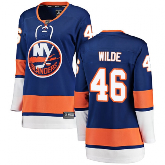 Women's New York Islanders #46 Bode Wilde Fanatics Branded Royal Blue Home Breakaway NHL Jersey - Ujersey