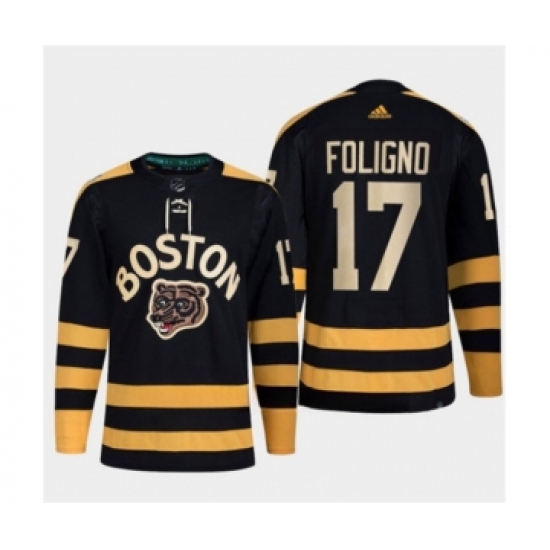 Men's Boston Bruins #17 Nick Foligno Black Classic Primegreen Stitched Jersey - Ujersey