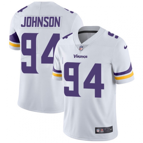 Youth Nike Minnesota Vikings #94 Jaleel Johnson White Vapor Untouchable Limited Player NFL Jersey