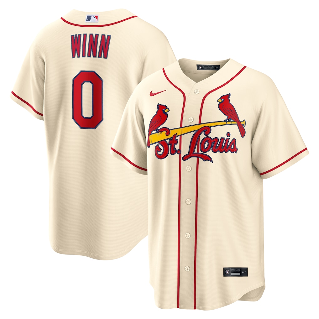 Men's St. Louis Cardinals Masyn Winn Nike Cream Alternate Replica Jersey - SUjersey01