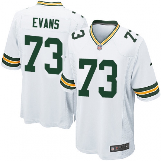 Men's Nike Green Bay Packers #73 Jahri Evans Game White NFL Jersey - Ujersey