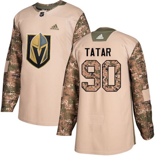 Youth Adidas Vegas Golden Knights #90 Tomas Tatar Authentic Camo Veterans Day Practice NHL Jersey - Ujersey