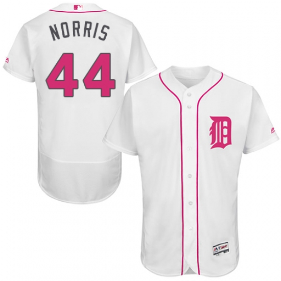 Men's Majestic Detroit Tigers #44 Daniel Norris Authentic White 2016 Mother's Day Fashion Flex Base MLB Jersey - Ujersey