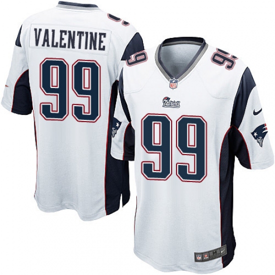 Men's Nike New England Patriots #99 Vincent Valentine Game White NFL Jersey - Ujersey