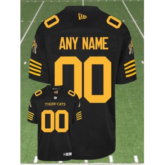 CFL Hamilton tiger cats Custom Black Crested Home Replica Jersey - Ujersey