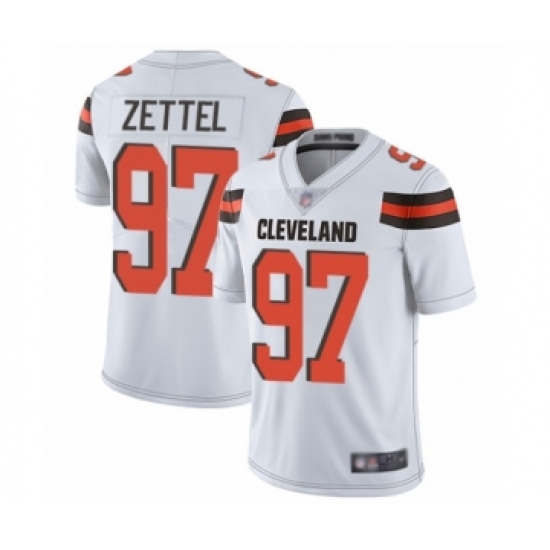 Youth Cleveland Browns #97 Anthony Zettel White Vapor Untouchable Limited Player Football Jersey - Ujersey