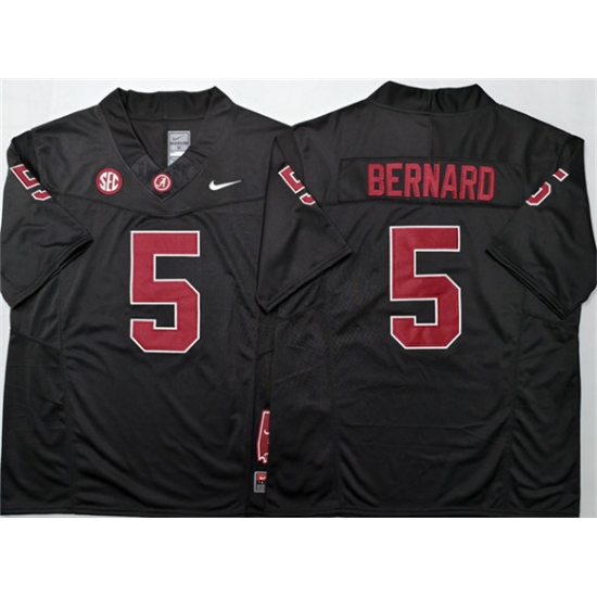 Men's Alabama Crimson Tide #5 Germie Bernard Black F.U.S.E Stitched Football Jersey