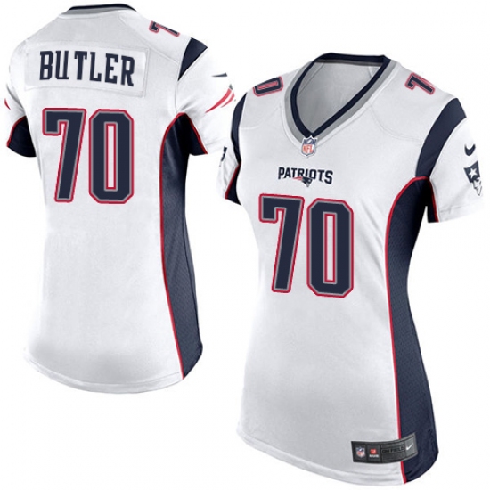 Women's Nike New England Patriots #70 Adam Butler Game White NFL Jersey - Ujersey