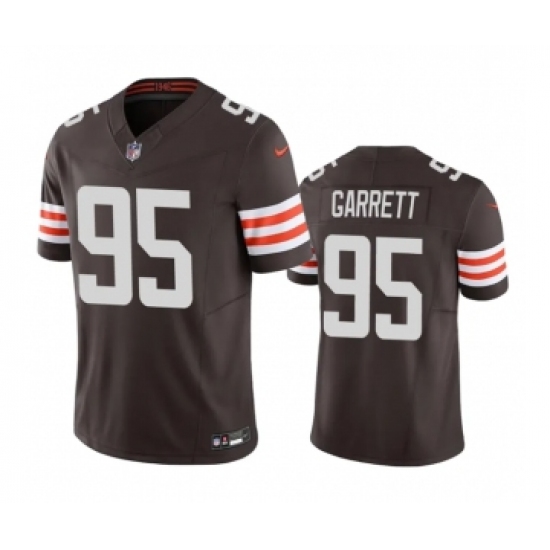 Men's Cleveland Browns #95 Myles Garrett Brown 2023 F.U.S.E. Vapor Untouchable Limited Stitched Jersey