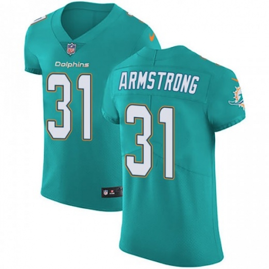 Nike Miami Dolphins #31 Cornell Armstrong Aqua Green Team Color Men's Stitched NFL Vapor Untouchable Elite Jersey - Ujersey