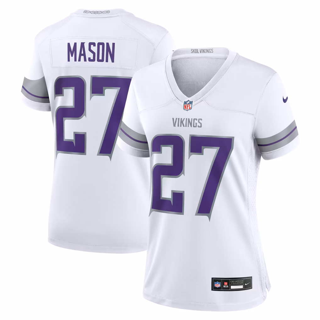 Women's Minnesota Vikings Jordan Mason Nike White Alternate Game Jersey - Ujersey
