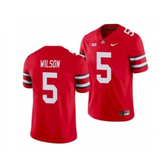 Men's Ohio State Buckeyes Garrett Wilson 5 Scarlet Game Football Jersey - Ujersey