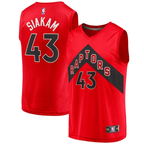 Youth Toronto Raptors #43 Pascal Siakam Fanatics Branded Red 2020-21 Fast Break Player Jersey