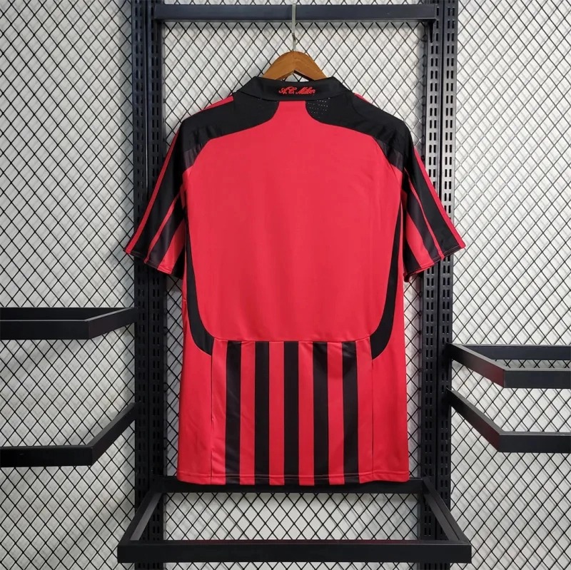 AC Milan Retro Soccer Jersey Home Custom Shirt 2007/08 - U-jersey