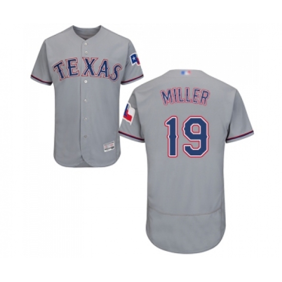 Men's Texas Rangers #19 Shelby Miller Grey Road Flex Base Authentic Collection Baseball Jersey - Ujersey