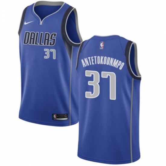 Women's Nike Dallas Mavericks #37 Kostas Antetokounmpo Swingman Royal Blue Road NBA Jersey - Icon Edition - Ujersey