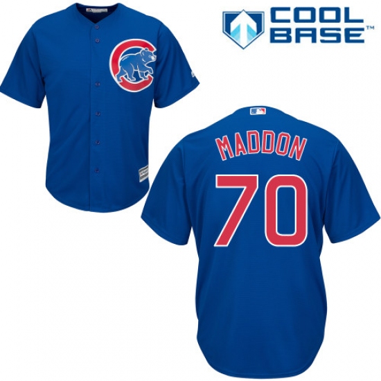 Youth Majestic Chicago Cubs #70 Joe Maddon Authentic Royal Blue Alternate Cool Base MLB Jersey - Ujersey