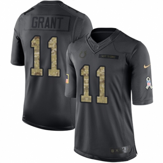 Youth Nike Indianapolis Colts #11 Ryan Grant Limited Black 2016 Salute to Service NFL Jersey - Ujersey