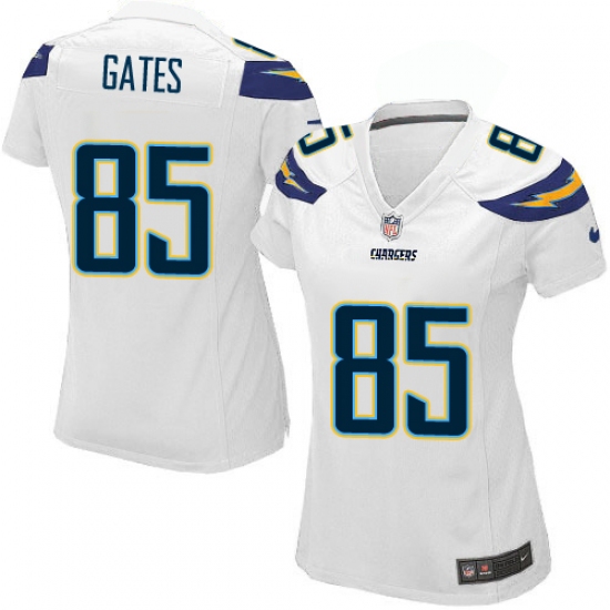 Women's Nike Los Angeles Chargers #85 Antonio Gates Game White NFL Jersey - Ujersey
