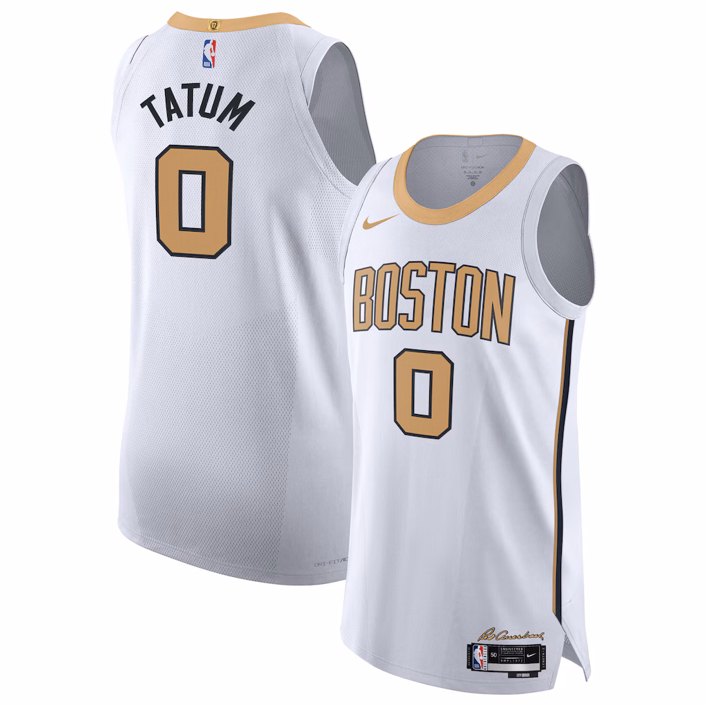 Unisex Boston Celtics Jayson Tatum Nike White 2025/26 Authentic Jersey - City Edition - Ujersey Shop