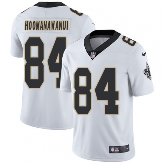 Men's Nike New Orleans Saints #84 Michael Hoomanawanui White Vapor Untouchable Limited Player NFL Jersey - Ujersey