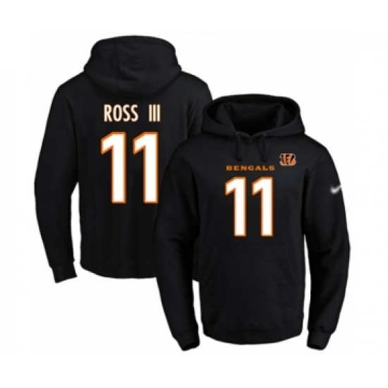 Football Men's Cincinnati Bengals #11 John Ross Black Name & Number Pullover Hoodie - Ujersey