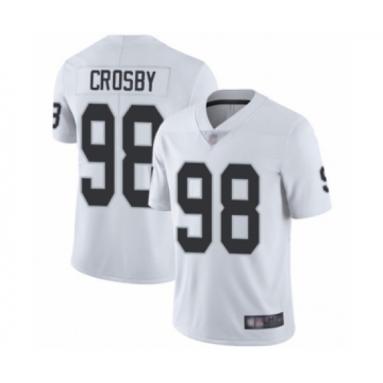 Youth Oakland Raiders #98 Maxx Crosby White Vapor Untouchable Limited Player Football Jersey
