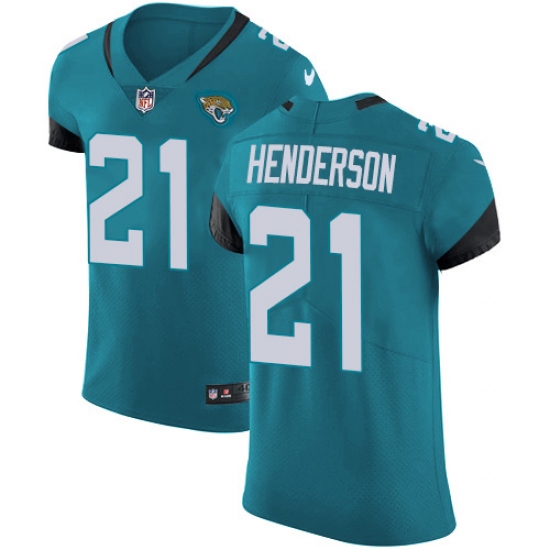 Men's Jacksonville Jaguars #21 C.J. Henderson Teal Green Alternate Stitched New Elite Jersey - Ujersey