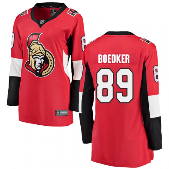 Women's Ottawa Senators #89 Mikkel Boedker Fanatics Branded Red Home Breakaway NHL Jersey - Ujersey