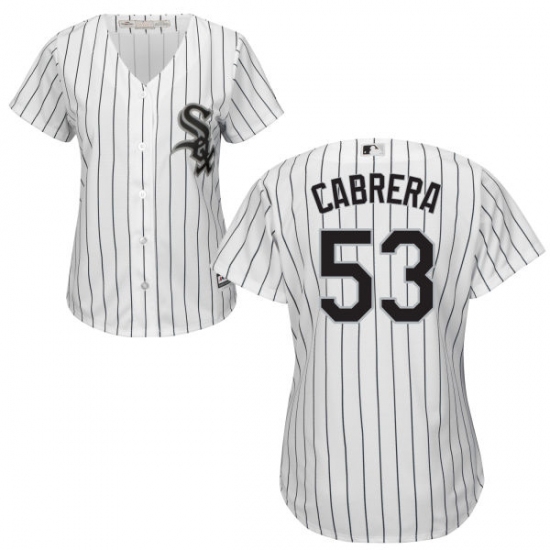 Women's Majestic Chicago White Sox #53 Melky Cabrera Authentic White Home Cool Base MLB Jersey - Ujersey